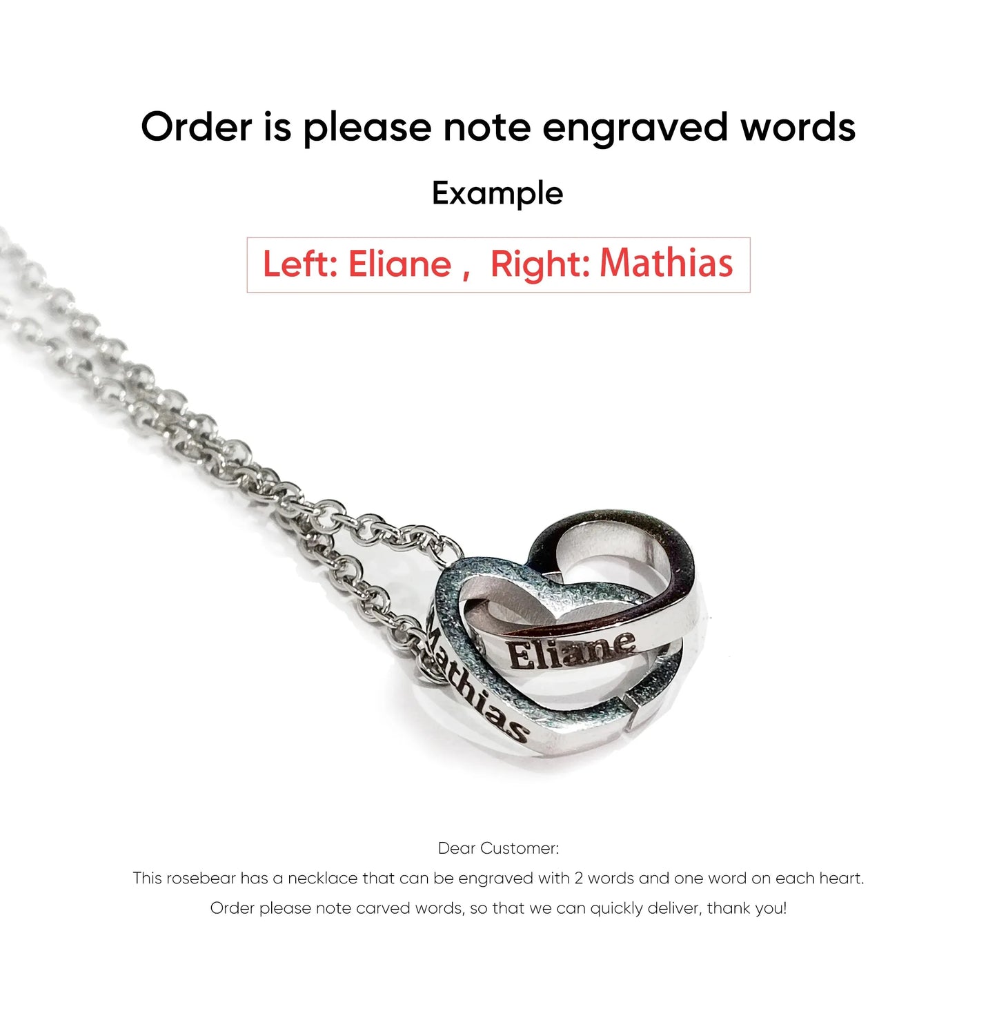 Teddy Rose Box & Personalized Jewelry