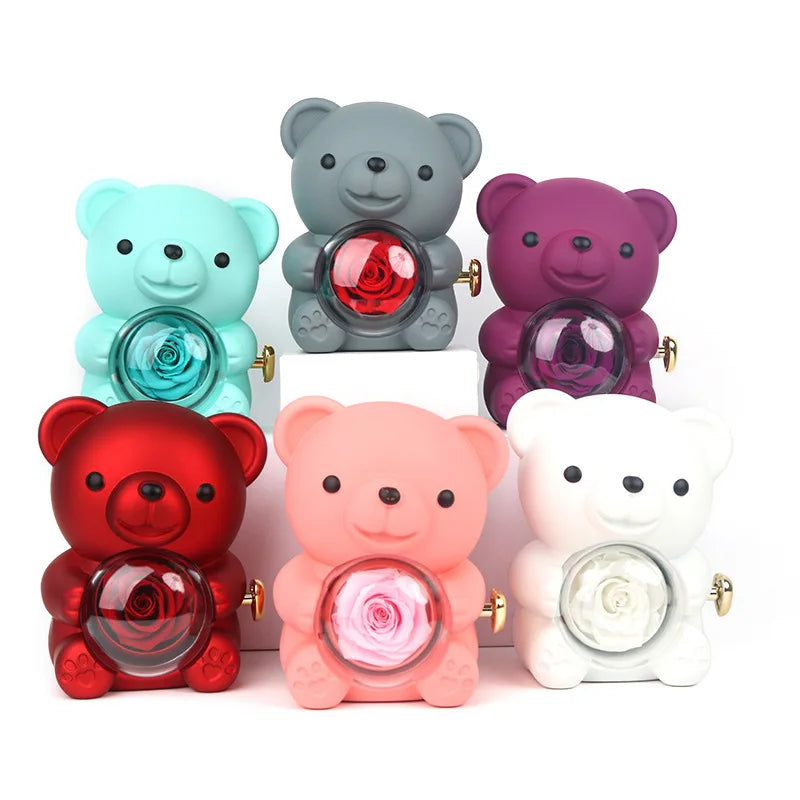 Teddy Rose Box & Personalized Jewelry