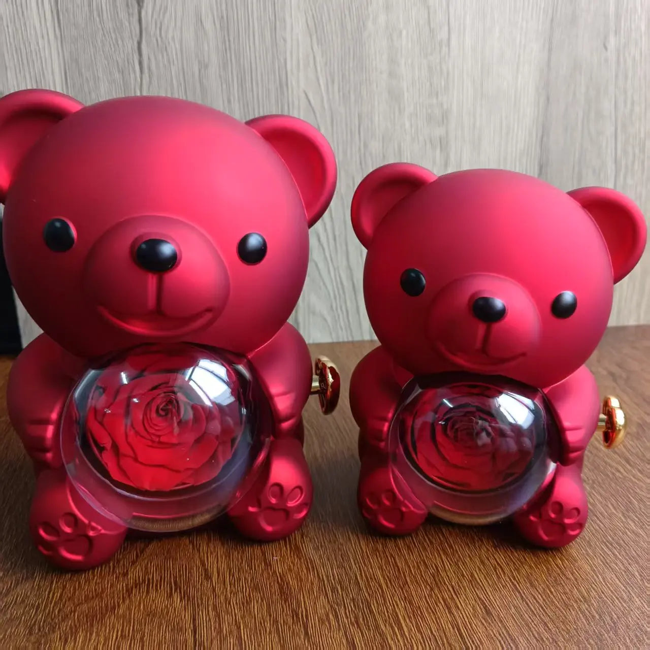 Eternal Rose Bear with 100 Languages Necklace