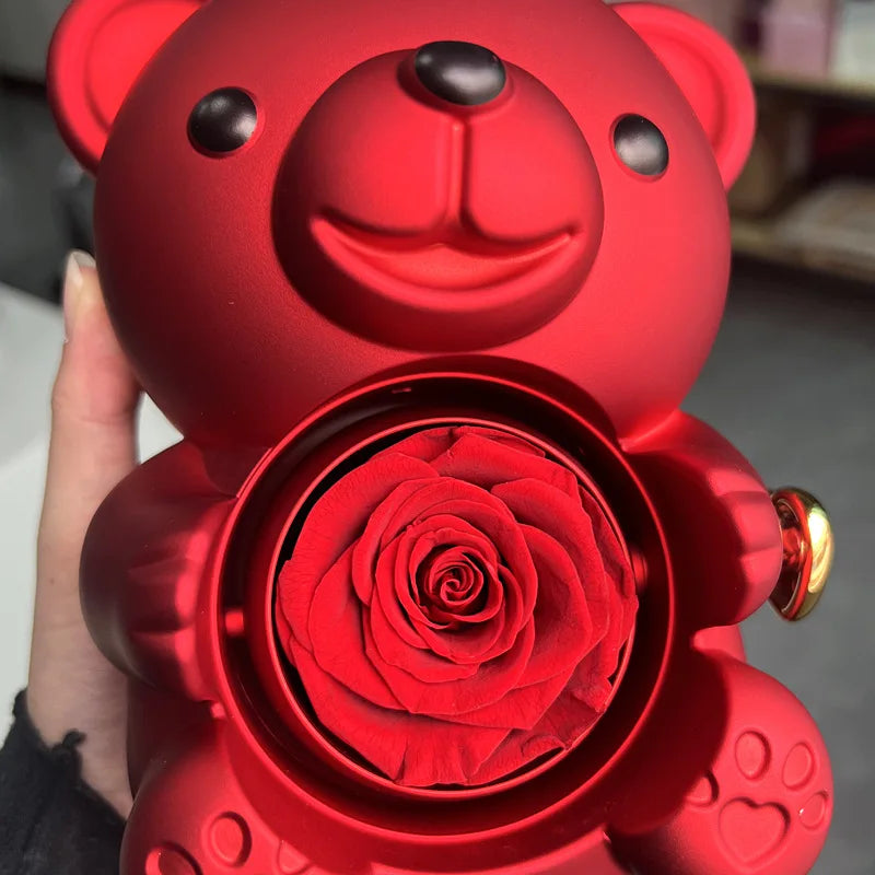 Teddy Rose Box & Personalized Jewelry